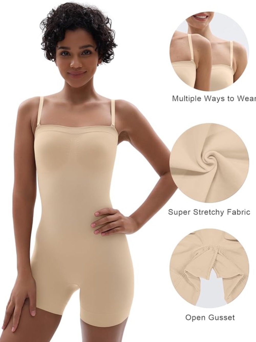 Women’s Strapless Tummy Control Full Body Mid Thigh Shapewear